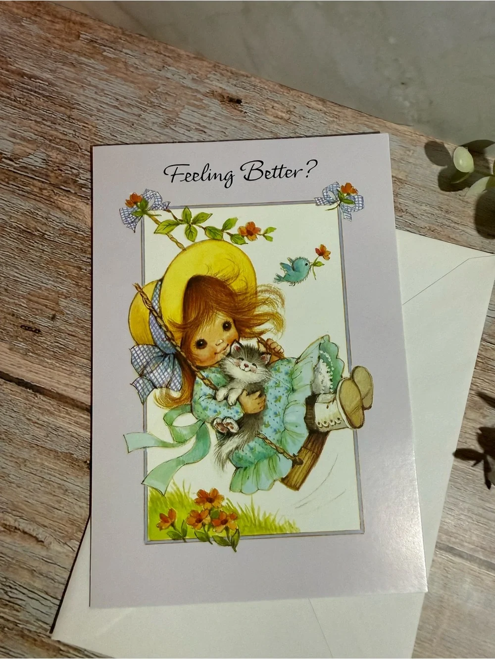 Vintage Greeting Card Feeling Better? Get Well Soon Made in USA